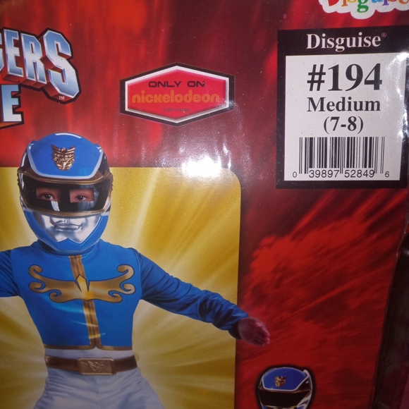 Saban's Blue Power Rangers Megaforce Costume with mask NEW Medium boys 7/8 - Picture 3 of 6